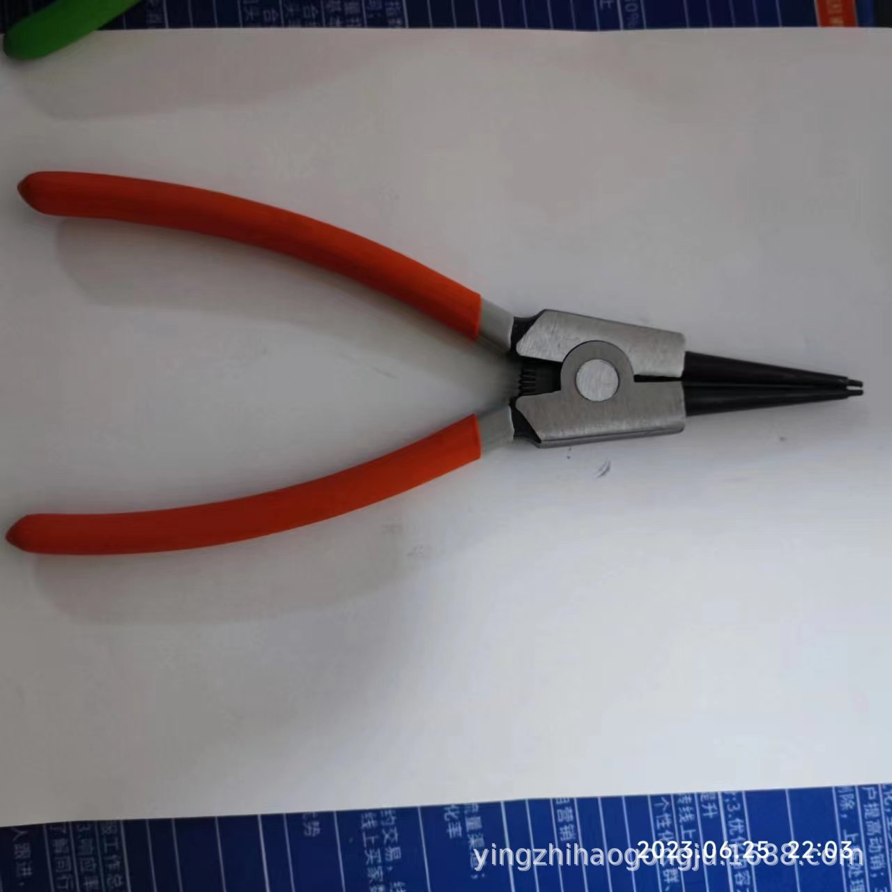 Alicates para circlips de 7 pulgadas 55 # Alicates Mecánicos de Acero al Carbono y Cromo Vanadio, Abrazadera Interna, Abrazadera Externa, Cabeza Recta, Herramienta para Anillos Elásticos