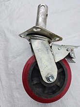 脚手架轮子AB刹6寸万向轮加粗螺杆移动脚手架配件厂家