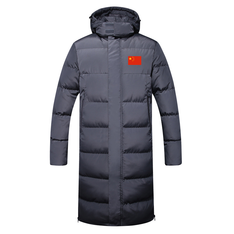 2021 invierno deportes al aire libre abajo abrigo de algodón forrado de lana extendida de entrenamiento deportivo para hombres y mujeres cálido abrigo de algodón sobre la rodilla