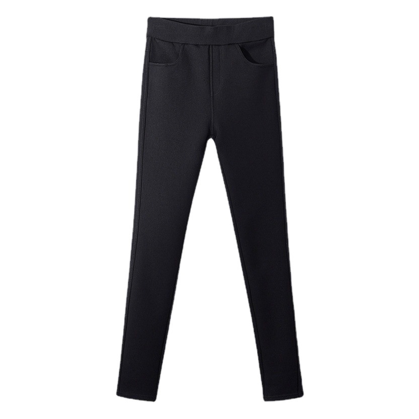 Leggings elásticos ropa exterior de mujer verano Delgado 2021 Nuevo elástico cintura alta primavera y otoño lápiz negro flaco pantalones negros