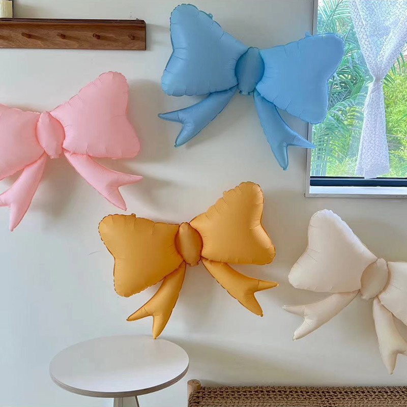 Globos con forma de pajarita color macaron para la decoración de la fiesta del primer cumpleaños de bebés (niños y niñas)_voghion.com