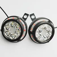 Трансграничный завод прямой мотоцикл электромобиль прожектор 6LED белый свет вспышка красный синий цвет вспышка пластиковый корпус