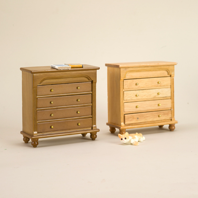 1:12 doll house furniture model scene with ob11 miniature toy model mini plain blank sideboard M121