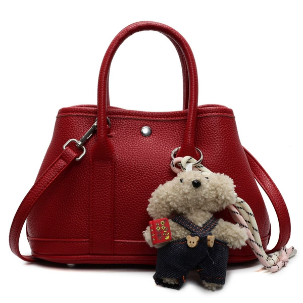 Wine red + bear pendant