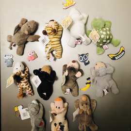 卡通毛绒玩具冰箱贴可爱动物冰箱磁贴创意时尚家居摆件冰箱贴磁贴