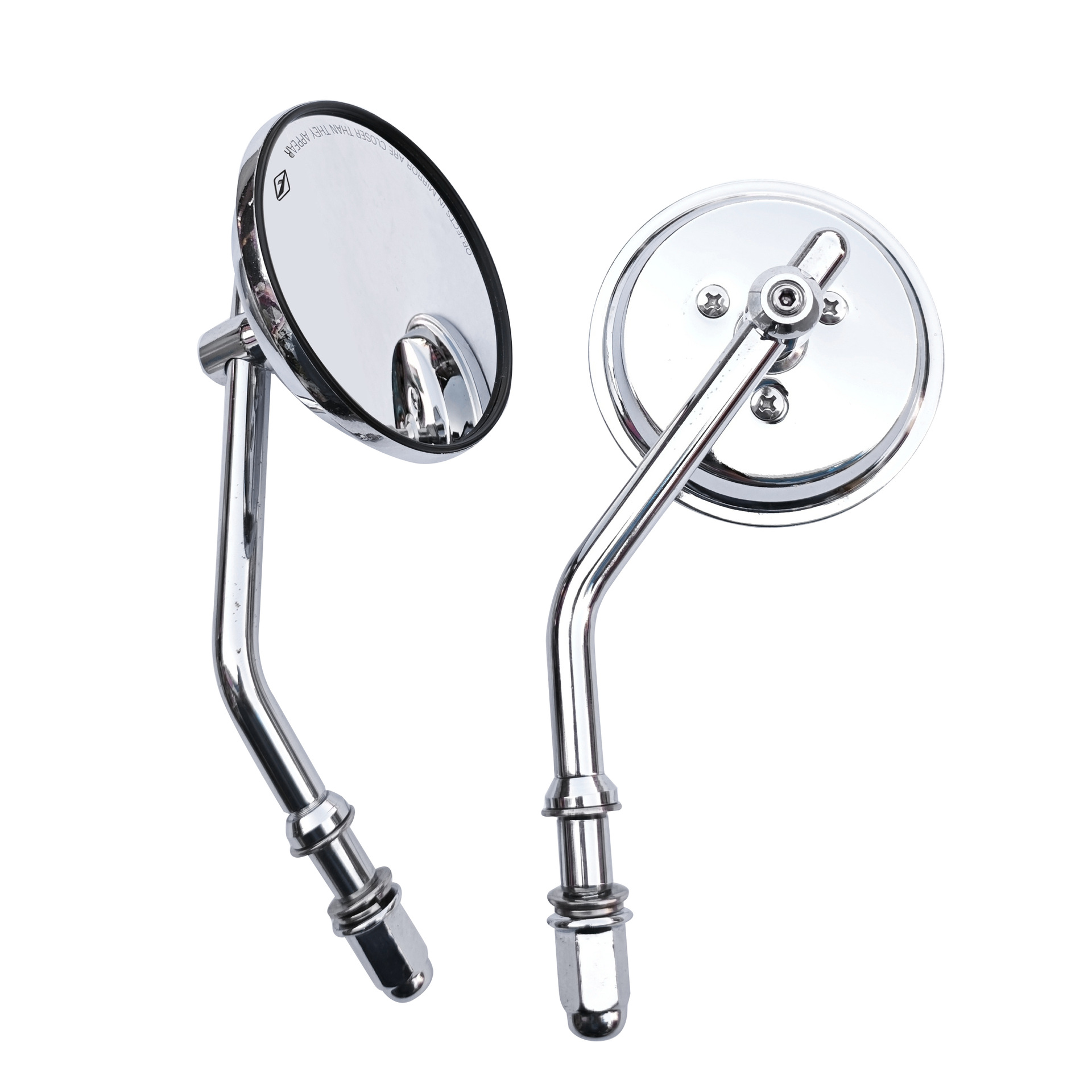 Suitable for Harley motorcycles, these rearview mirrors are designed for modification, featuring a unique small round shape and a universal convex reflective surface