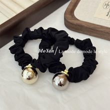 小众工艺设计珍珠发圈女2024新款气质马尾发绳高弹力皮筋头绳皮套