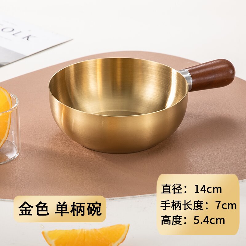 跨境批发304不锈钢小吃碗 带柄沙拉碗 带盖多用料理碗甜品泡面碗|undefined