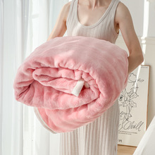 卡斯兔毛绒牛奶绒毛毯夏季薄款办公室午睡毯沙发盖毯珊瑚绒小毯子
