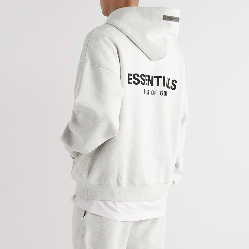 Cross-Border Fog Essentials Eighth Season Multi-Line High Street Fashion Brand Loose Sweatshirt Flocked Letter Hoodie for Men