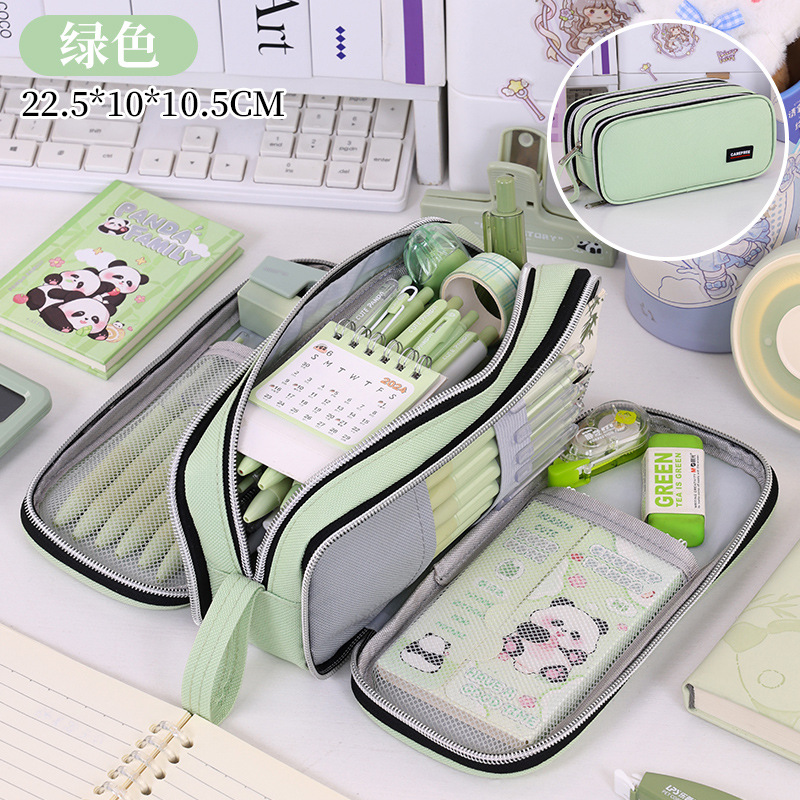 Nuevo producto transfronterizo Yuncai estuche para lápices de gran capacidad de tercer orden caja de papelería resistente a la suciedad de alto valor caja de lápices multicapa para estudiantes de primaria y secundaria