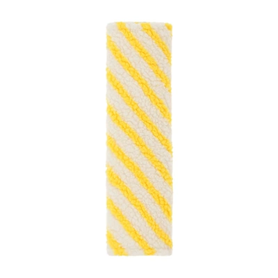 Plush Car Seat Belt Shoulder Protector, Cute Striped Car Seat Belt Protector, Children's Anti-Stranglehold Shoulder Protector (Seat belt shoulder pad) - moon-velvet-striped-shoulder-pads-yellow-twill