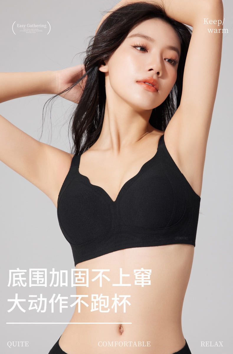Venta directa de fábrica comercio electrónico transfronterizo Sudeste de Asia Vietnam Tailandia damas sin costuras sujetador de recogida lateral cómodo