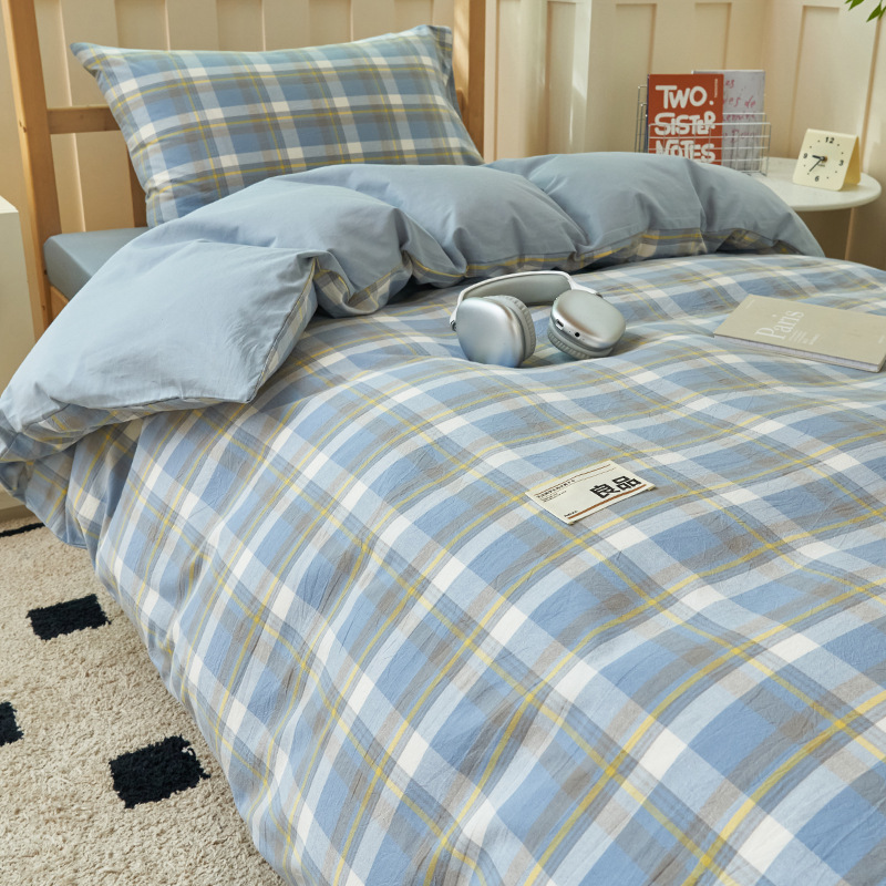 Ropa de cama de tres piezas para dormitorio de estudiantes universitarios de algodón puro 90x190 literas individuales para la apertura de la escuela secundaria