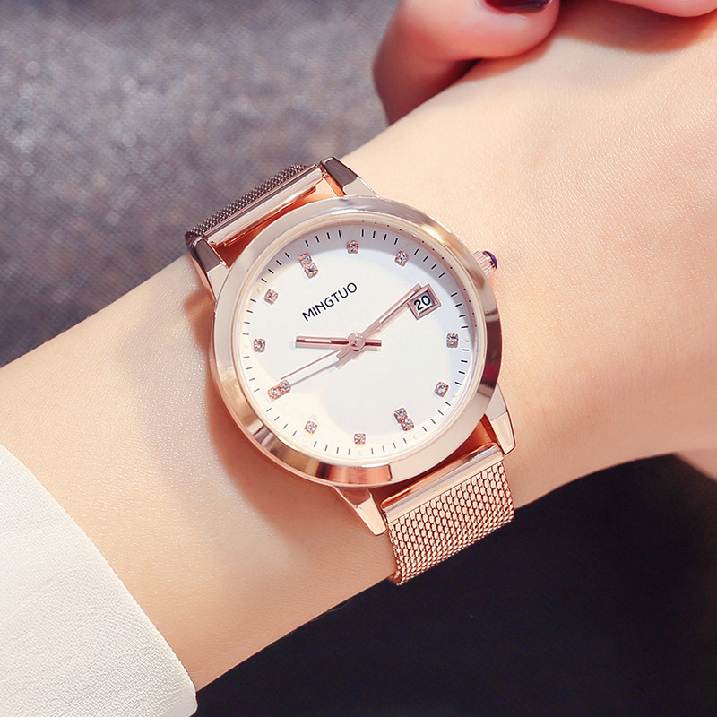 2025 New Women's Watch Women's High-End Accessible Luxury Niche Fashion Women's Watch Waterproof Luminous Belt Quartz