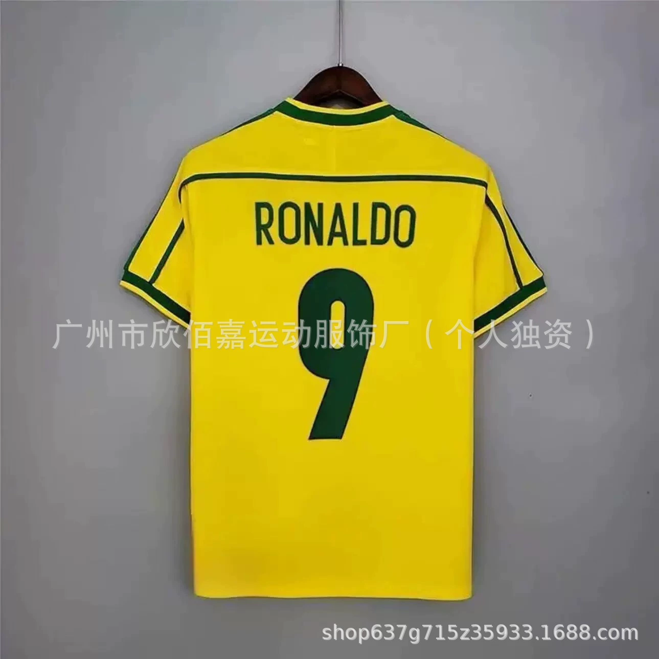 Оптовая retro 98 Бразилия дом и выезд №9 Роналдо №10 Rivaldo майка коротким рукавом для взрослых футбол