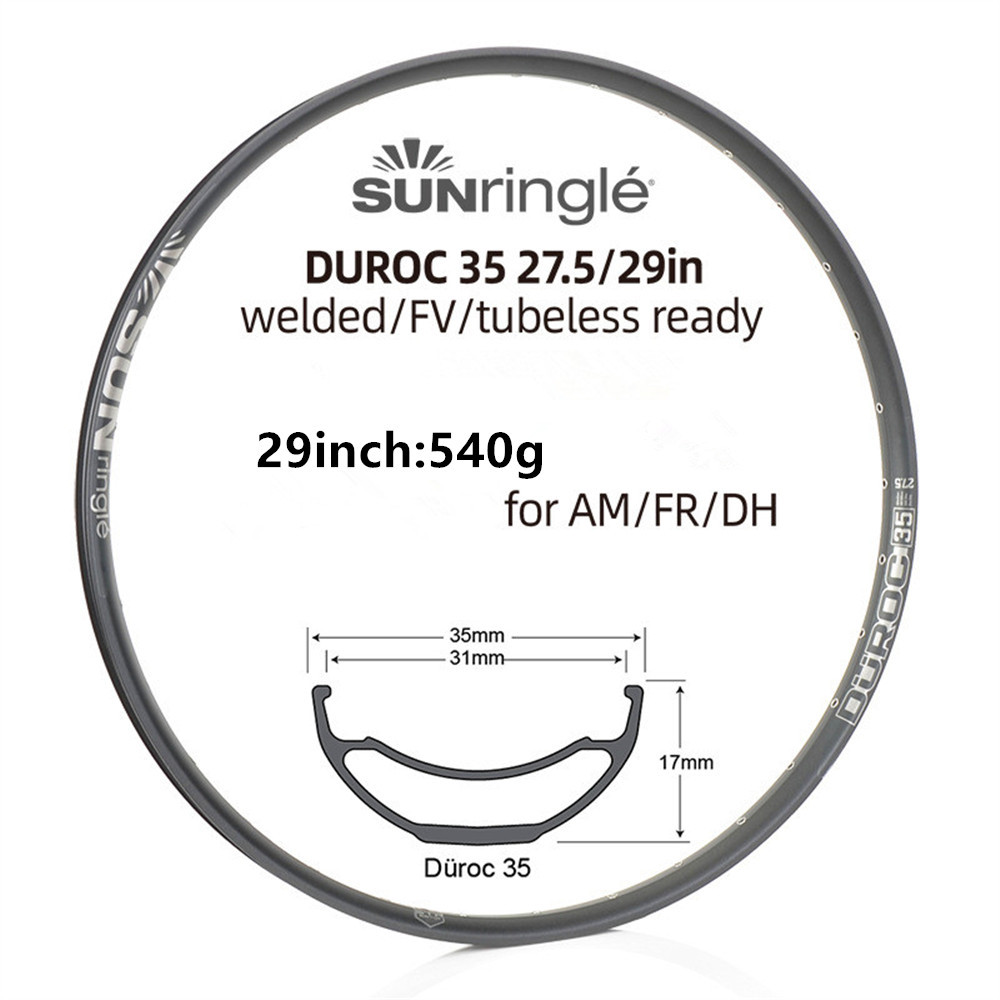 Sunringle Duroc 35 MTB Velosiped Halqası 27.5/29 düymlük 32H