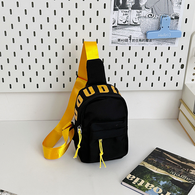 Moda coreana para niños mochila de pecho simple ocio de color sólido para niños niñas viajar bebé mochila de hombro