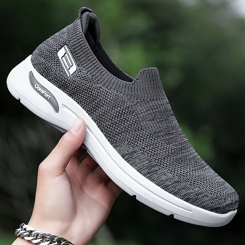 Primavera coreana nuevo estilo de tela de cuchilla de moda de malla zapatos casuales de hombre zapatos deportivos simples