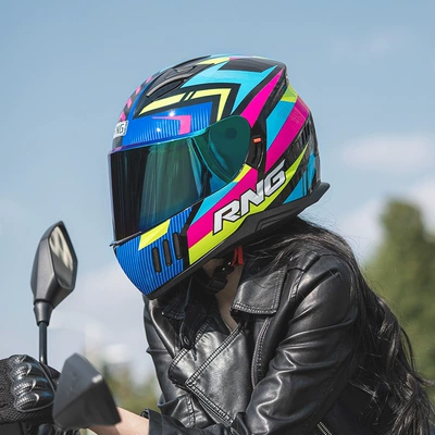 double lens riding helmet motorcycle | Motorcycle Safety Supplies - colorful-cool-moving-city-color-lenses-l-code-double-mirror