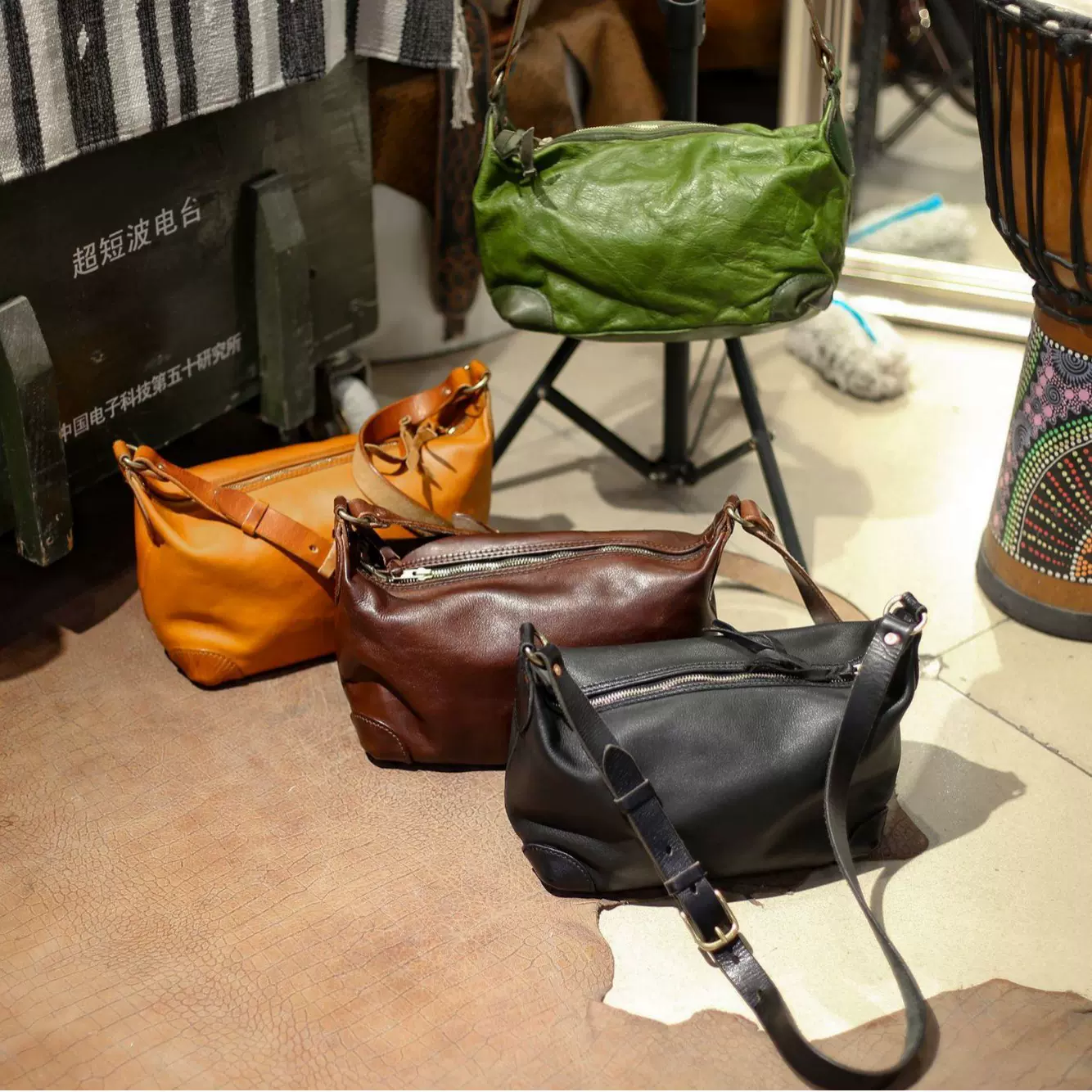 复古单肩包真皮头层植鞣皮女包斜挎休闲上班韩系简约洗水牛皮挎包