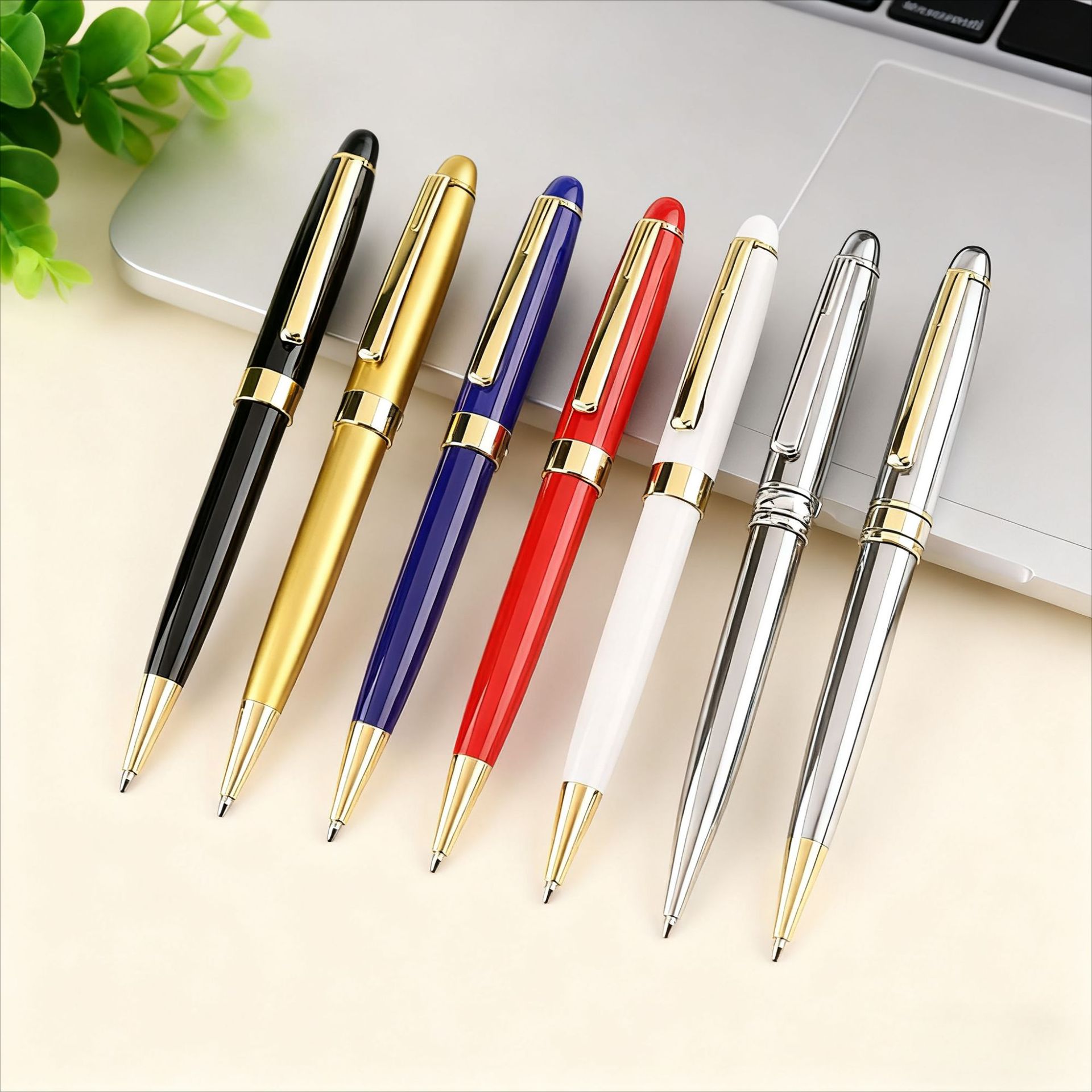 Wholesale Multi-Color Rotating Oily Metal High-End Business Advertising Office Gifts Printed and Engraved Logo Business Ballpoint Pen