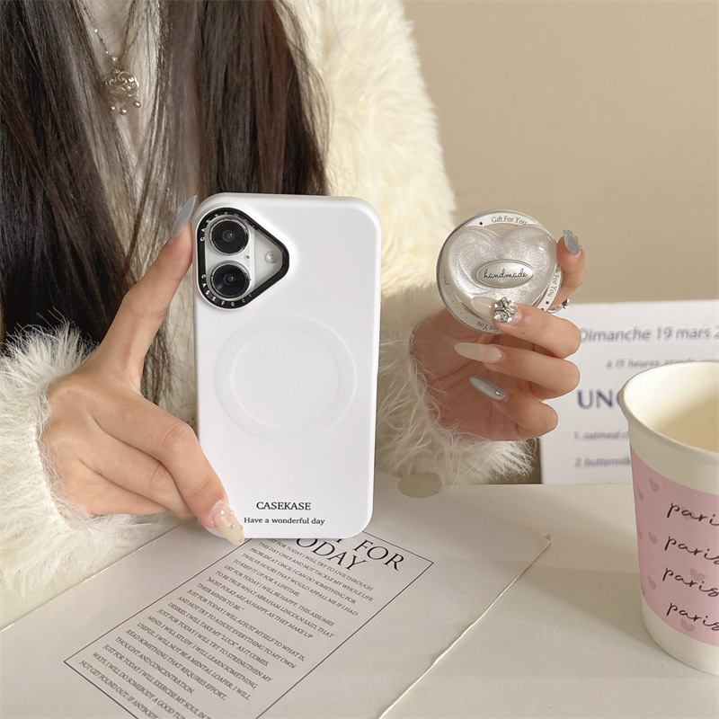 Japón y Corea del Sur color puro simple adecuado para Apple 15/16 nueva carcasa para teléfono móvil 15Promax 16pro película 13/14P marea