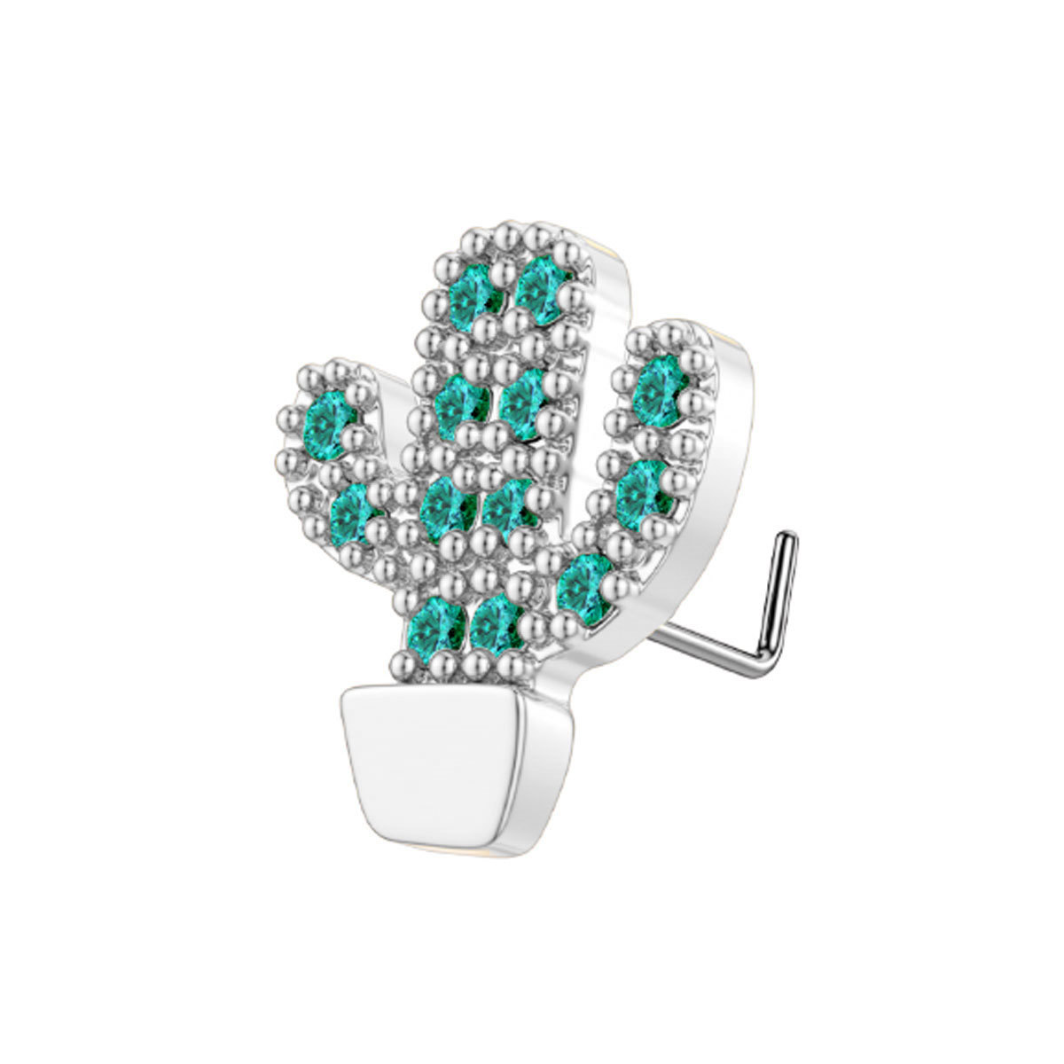 Zircon Animal Nose Stud In Stainless Steel For Piercing_voghion.com