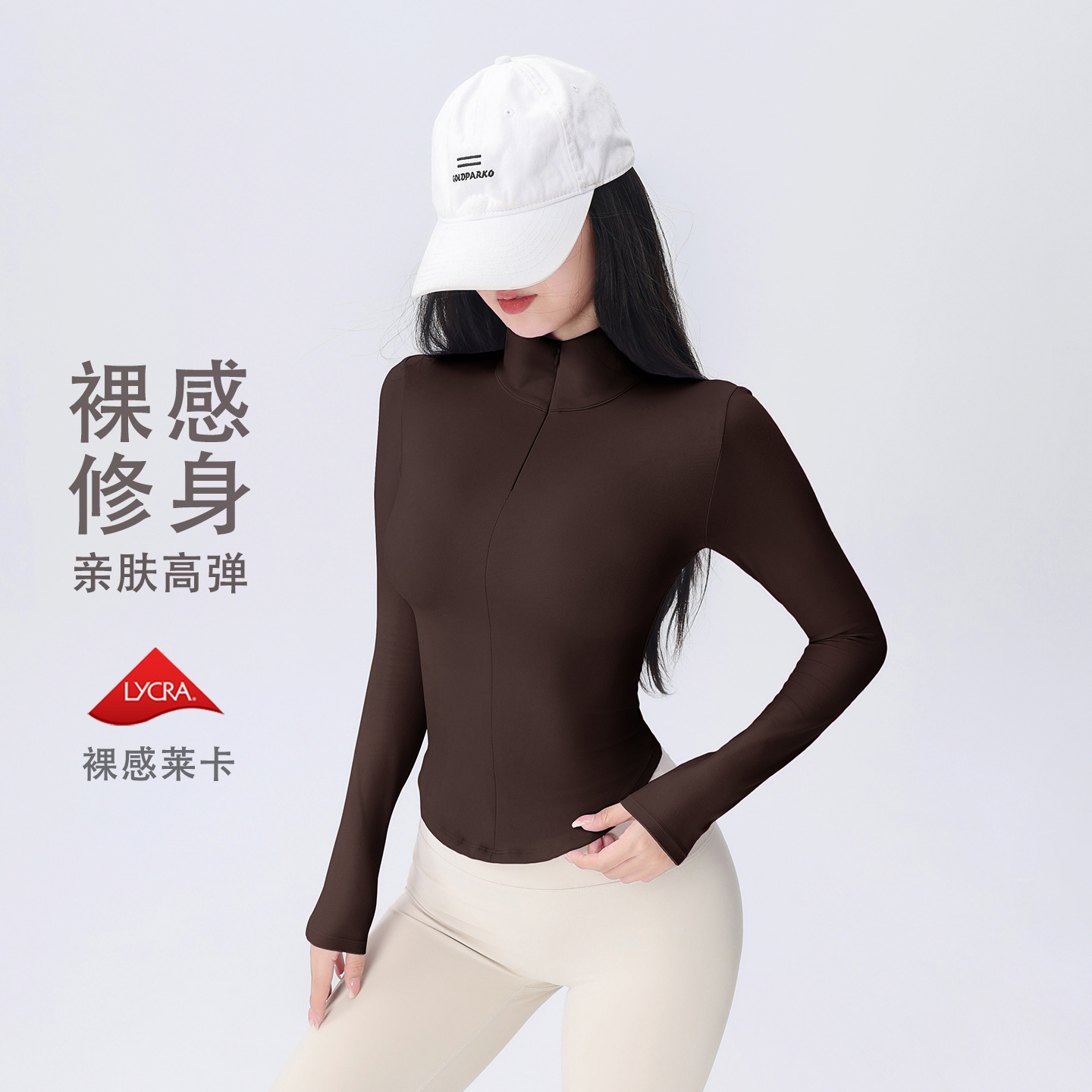 Mujeres de acondicionamiento de otoño camiseta de mangas largas con cremallera para correr y montar pilates camiseta de yoga