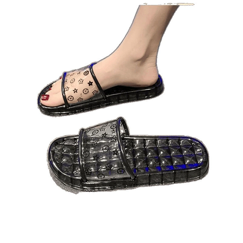 Non-slip beach old-fashioned slippers for bath, for beloved