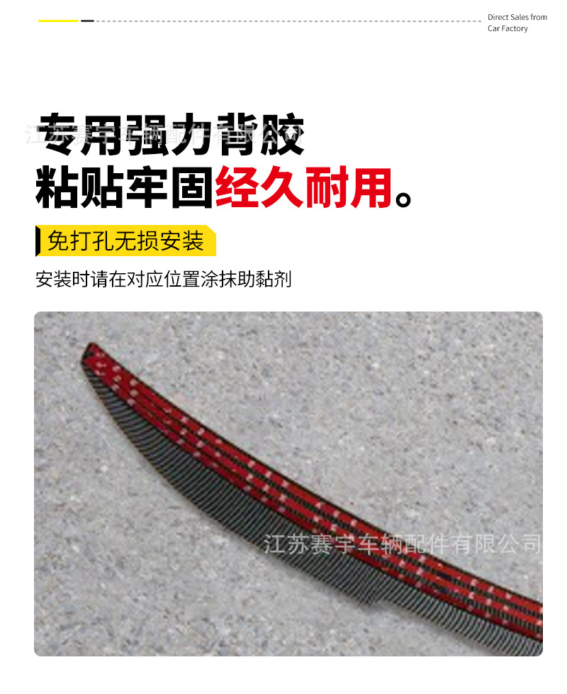 Suitable for 2015-2021 Honda City Classic, non-destructive installation blade-style rear spoiler, Honda City rear spoiler modification exterior part