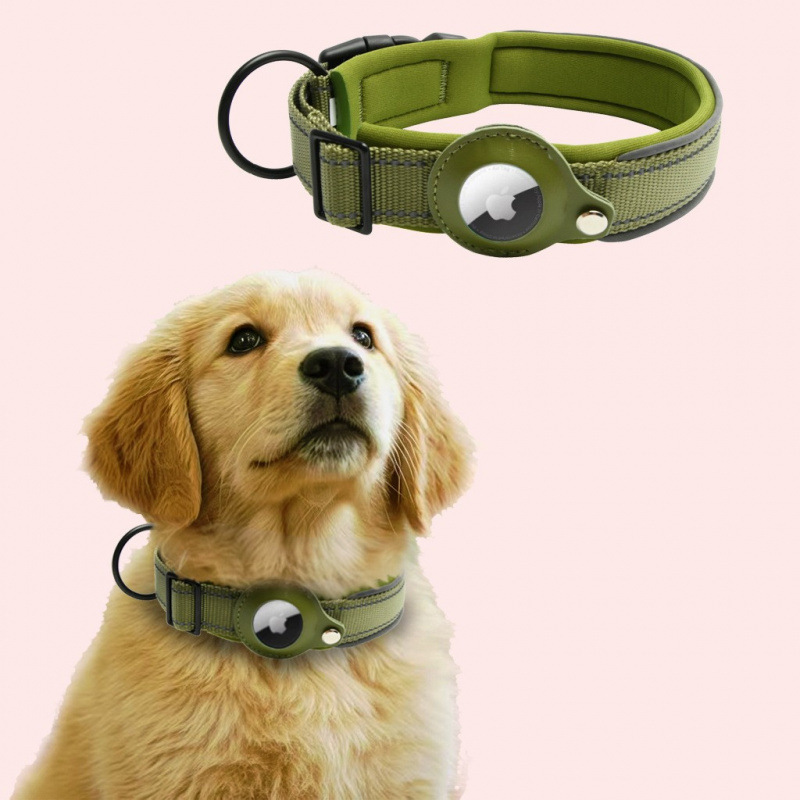 Collar de Rastreo para Mascotas con Envío en 24 Horas, Compatible con Apple AirTag, Localizador de Perros Antipérdida y Anti-Escape