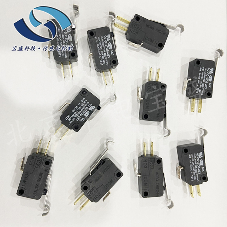 V7-1C17E9-201微型微动开关 单刀双掷电路 277 Vac 15 A 滚轮杠杆