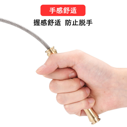 Brass tactical whip Portable wire whip Vehicle-mounted outdoor self-defense multi-functional emergency whip