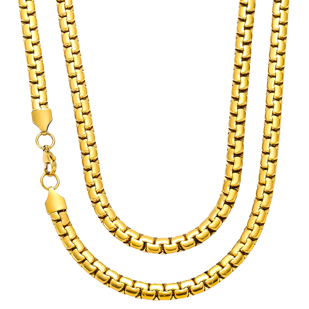 men's necklace stainless steel from pearl hip-hop style