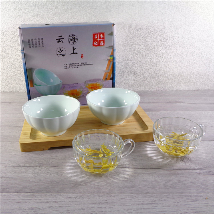 Japanese Style Tableware Ceramic Bowl Set Household Salad Dining Bowl Ceramic Plate Set of Six Creative Promotional Products Japanese Style Tableware Ceramic Bowl Set Household Salad Dining Bowl Ceramic Plate Set of Six Creative Promotional Products