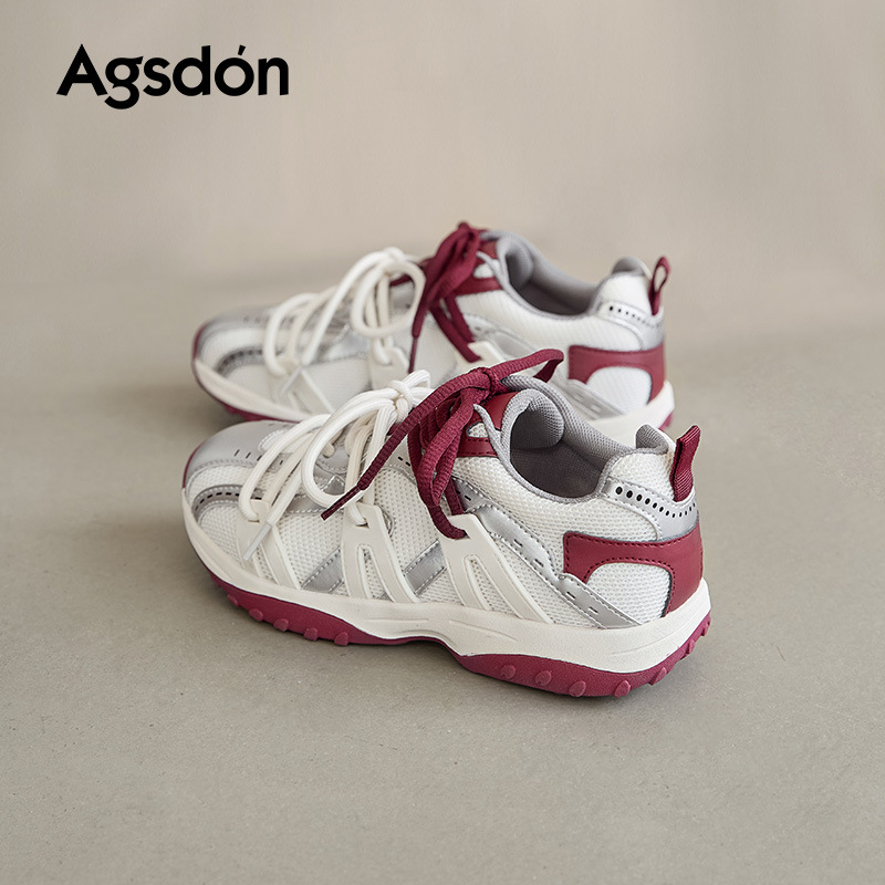 Augu Lion Dengde zapatos de entrenamiento para mujeres 2025 nuevo otoño con suela gruesa casual de moda ballet Gump zapatos blancos pequeños zapatos