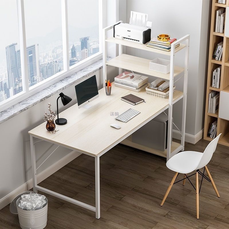 Computer Desk Bookshelf Combination Desktop Table Simple Rental Home Student Desk Bedroom Simple Table