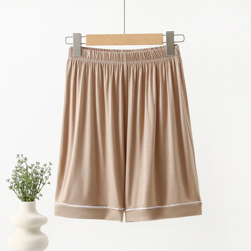 Modakle Loose Straight Leg Comfortable Summer Casual Band Waist Wide Leg Shorts for Home and Outdoor Wear