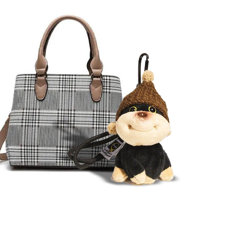 Bolsa de perrito de abeja colgante de coche muñeca de peluche lindo llavero joyería niña pareja regalo