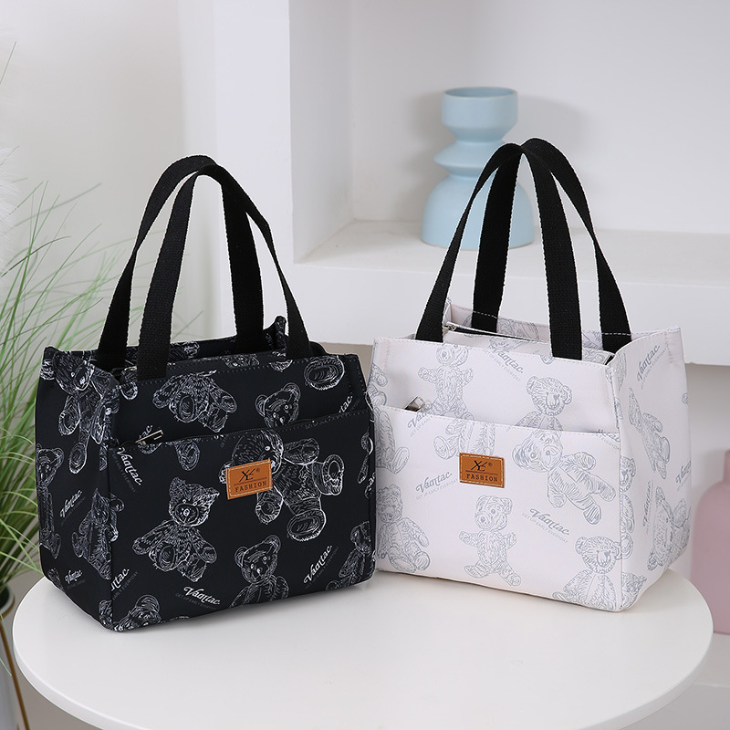 Fashionable Thickened Bento Tote Bag for Women, Water-Resistant Large Work Tote Bag, Lunch Box, Grocery Shopping Multifunctional Cloth Bag