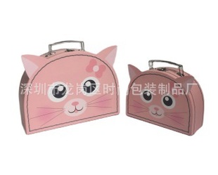 Handmade cardboard portable box, children's animal pattern portable box, cartoon children's portable box