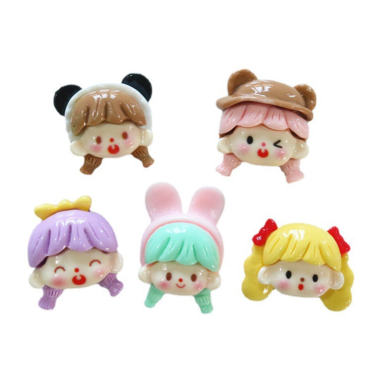 Ventas directas de fábrica nuevo brillante chica de dibujos animados accesorios de resina DIY horquilla hecha a mano accesorios para el cabello hebilla de zapato material al por mayor