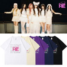 IVE单曲DARE ME周边衣服同款短袖T恤棉宽松印花男女打底衫夏季
