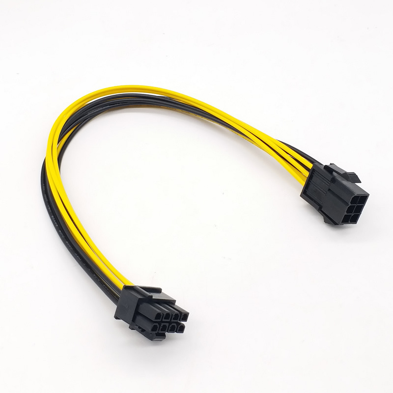 Graphics card 6PIN to 8pin server power conversion board 6PIN to 6+2p graphics card power supply extension cable 18awg Graphics card 6PIN to 8pin server power conversion board 6PIN to 6+2p graphics card power supply extension cable 18awg