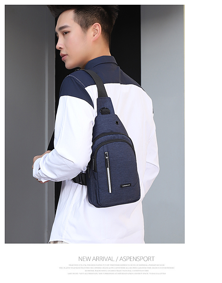 【 Business Chest Bag 】 Men's crossbody bag, casual large-capacity chest bag, Korean style versatile chest bag wholesale and consignment undefined
