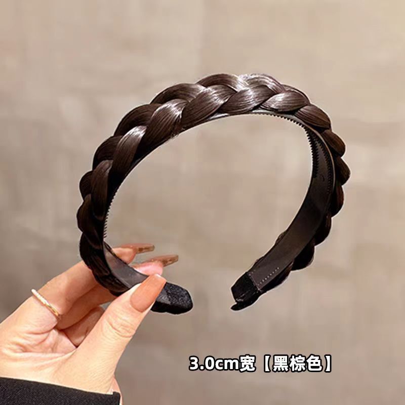 鱼骨辫假发发箍2025女款麻花辫发卡发捆头饰高颅顶显发量压发头箍|undefined