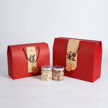 年货牛皮纸包装盒礼盒现货春节年味礼盒送礼瓦楞手提包装盒纸盒