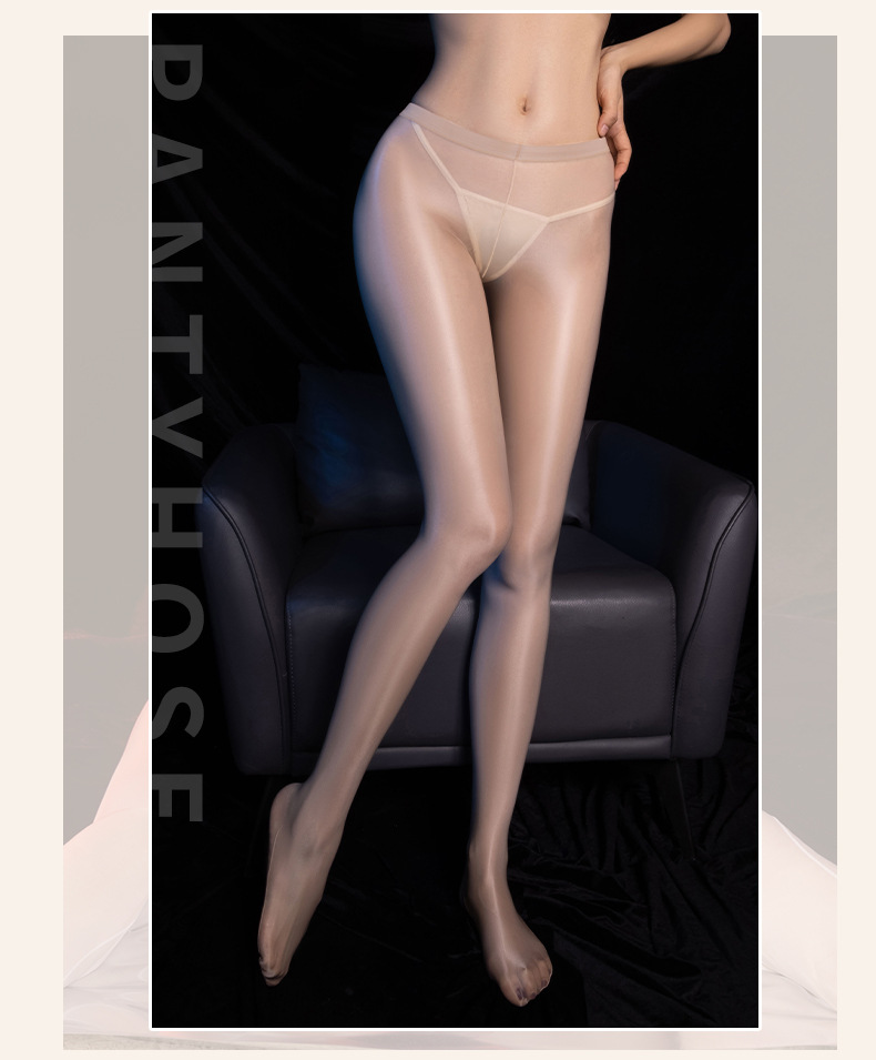 Tear-Resistant Open-Crotch Silk Stockings, Black Sheer Hosiery for Women, One Size — detail image 14