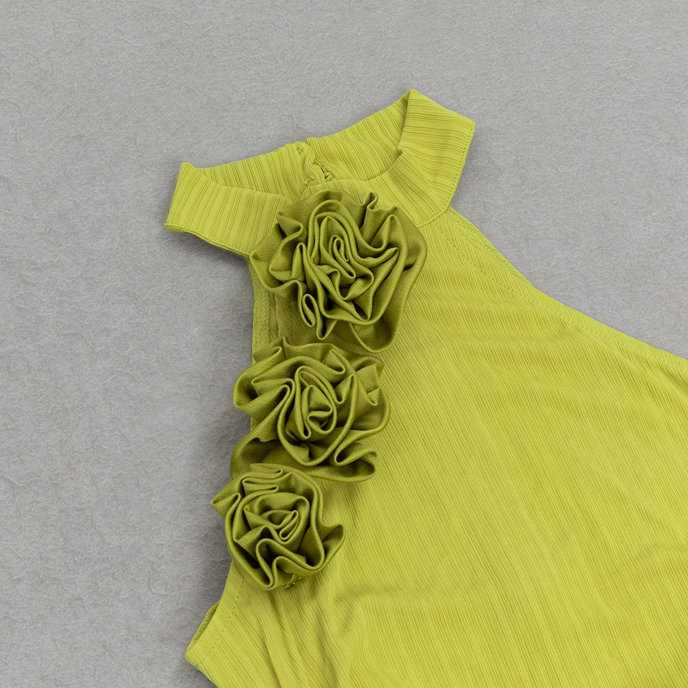 Summer Sexy Vintage Halter Sleeveless Floral Print Pleated Dress Women
